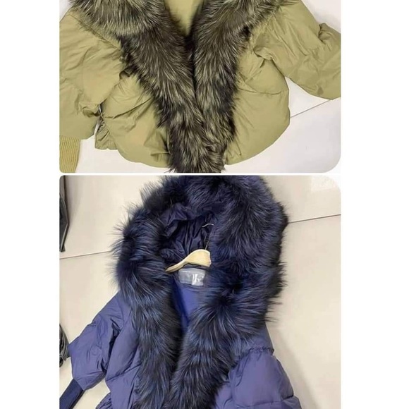 Women's Warm Loose Hooded Down Jacket Fur Collar Thickened Luxury Jacket Winter - Picture 8 of 9